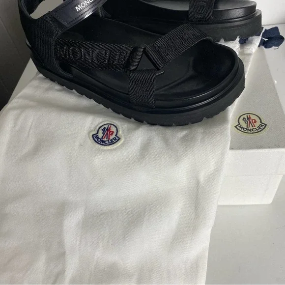 Moncler Flavia Sport Dad Sandals Black 39/9 - Picture 11 of 13